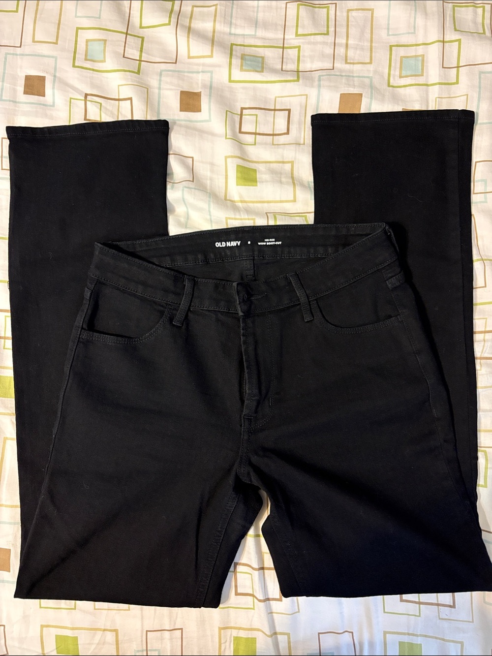 Old Navy Black Mid-Rise Wow Boot-Cut Jeans
